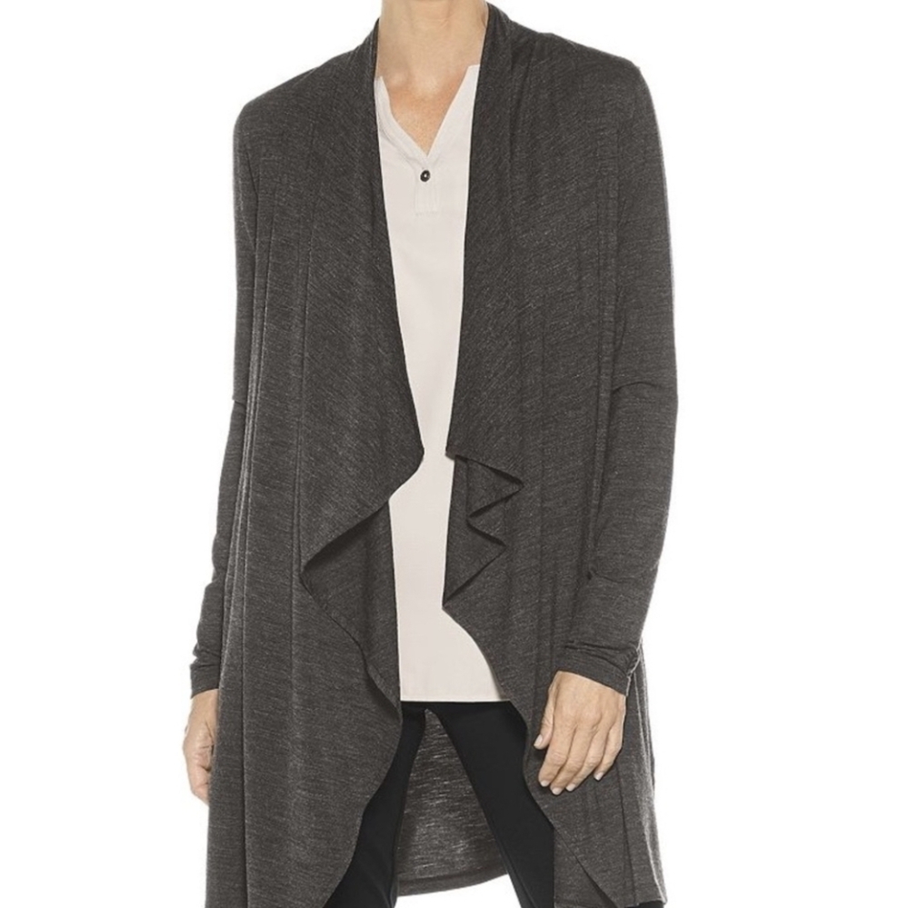 Coolibar Suffolk Merino Cardigan UPF 50+ Grey Women's Small